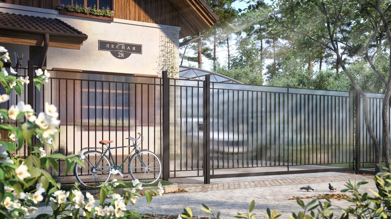 Заборы из поликарбоната (фото)